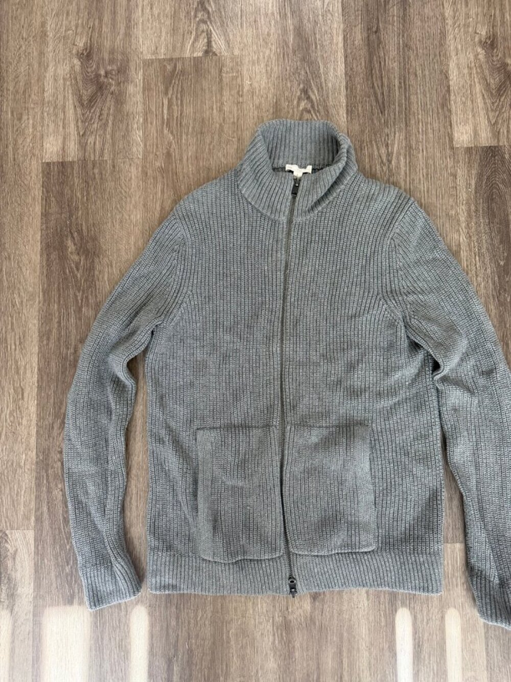 Gap Full-Zip Knit Cardigan Sweater - Gray, Size L